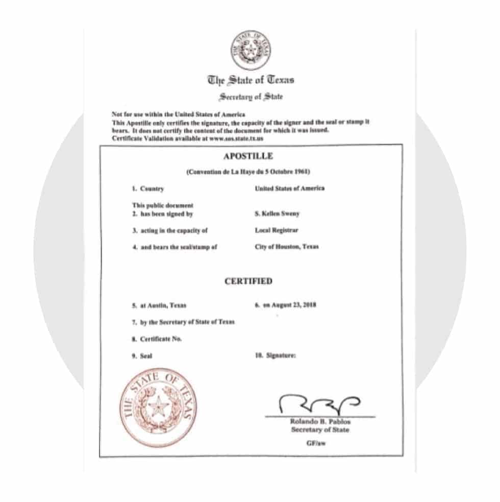 Apostille services in Texas 1 Most Reliable USA Apostille Service